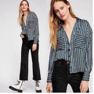 Free People Mad About You satin blouse